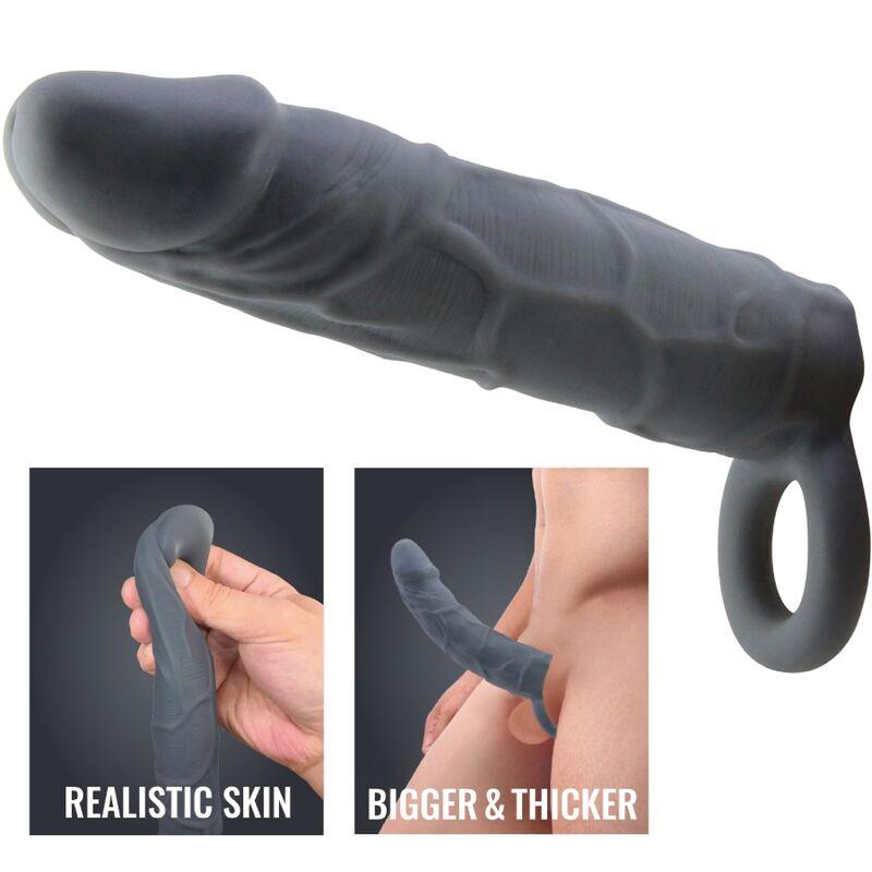 Pretty love - realistic skin penis sleeve dark grey 3