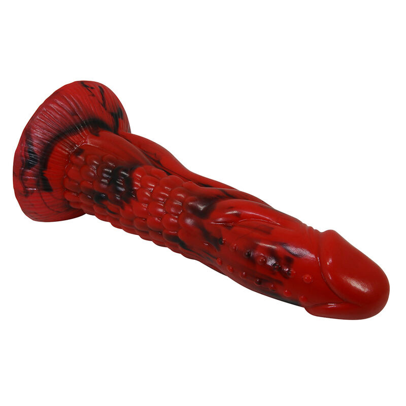 Power monsters - minotaur fantasy dildo with suction cup 21 cm Ø 5 cm red & black 3