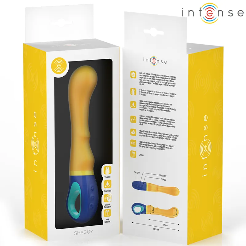 Intense - shaggy g-spot vibrator yellow 6