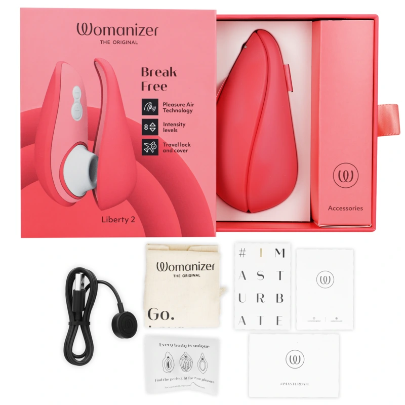 Womanizer - liberty 2 clitoris stimulator & suction pink 5