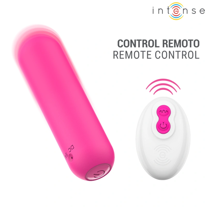 Intense - judy rechargeable vibrating bullet with remote control pink 1