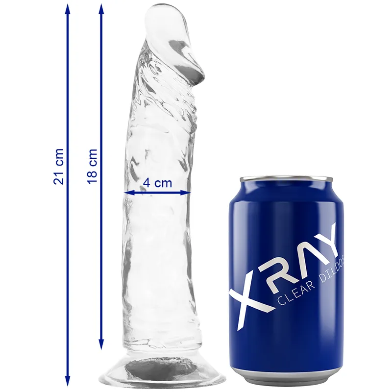 Xray Harness + Clear Cock 21 Cm X 4 Cm - Pripínací Penis 2