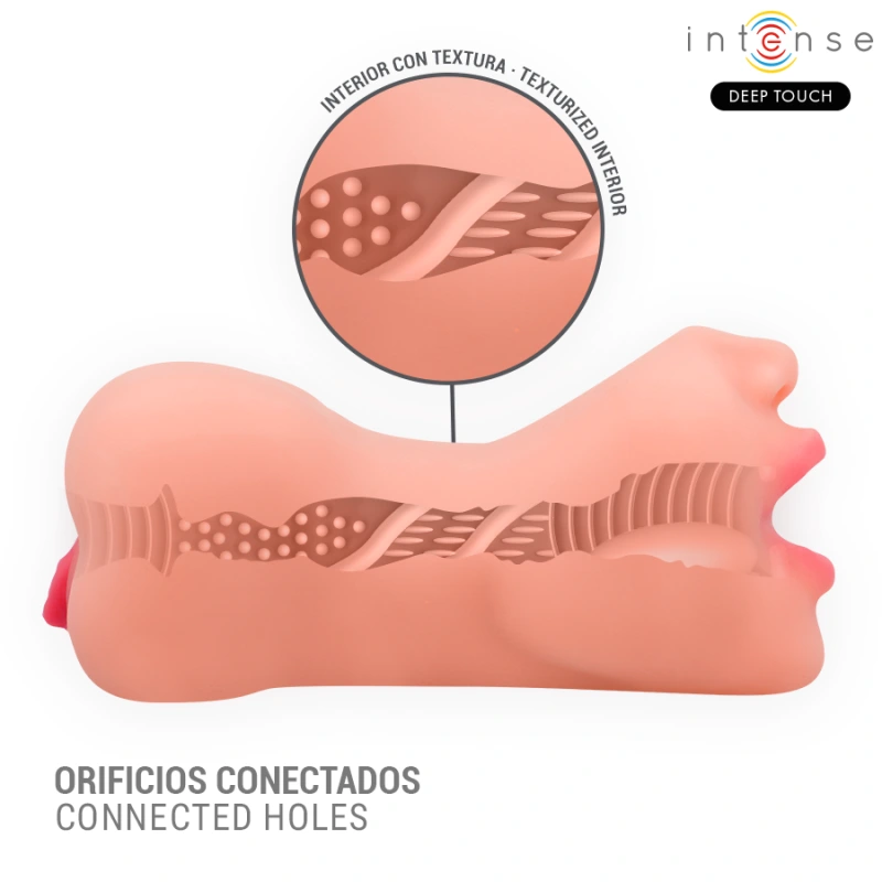 Intense deep touch - riley double mouth & vagina masturbator 3
