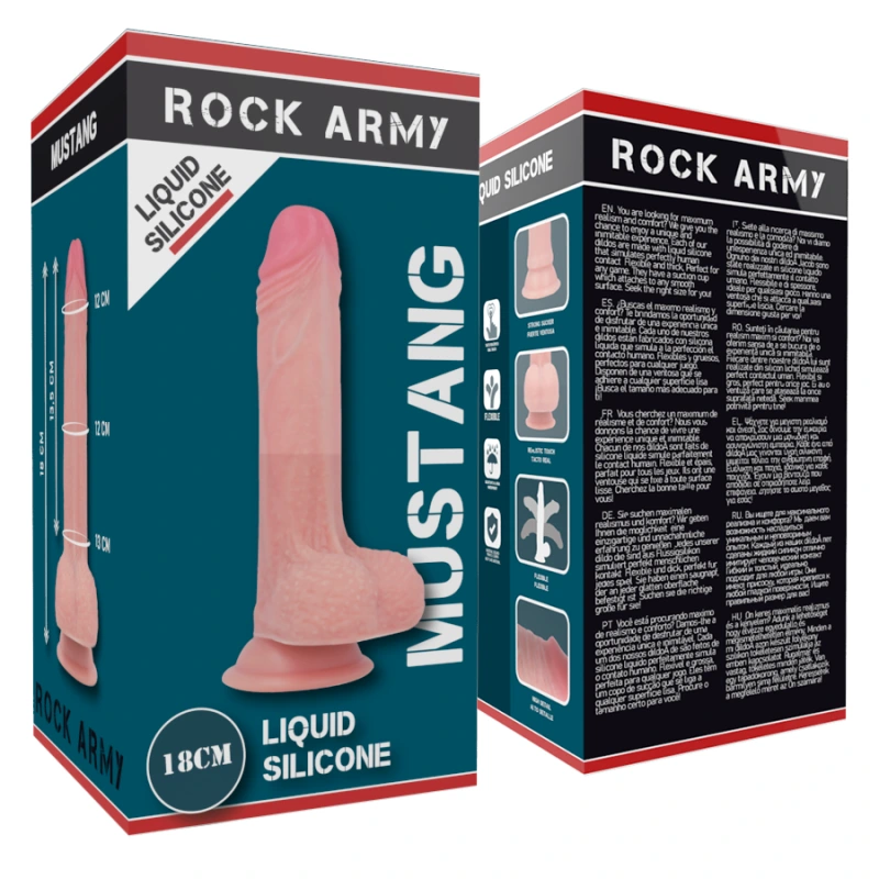 Rockarmy - liquid silicone premium mustang realistic 18 cm -o- 4.14 cm 6