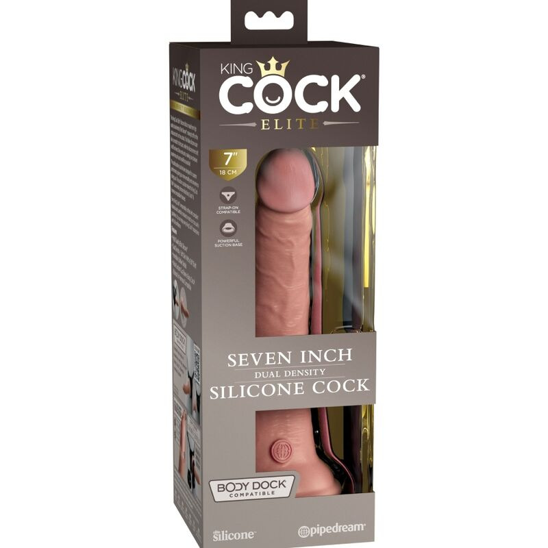 King cock - elite realistic silicone dildo 17.8 cm 4