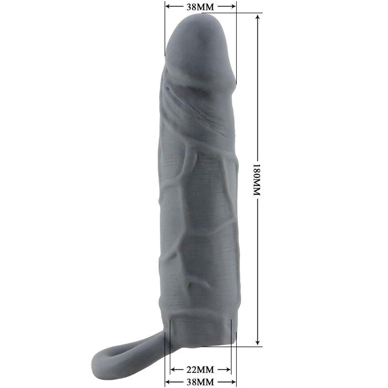 Pretty love - realistic skin penis sleeve dark grey 4