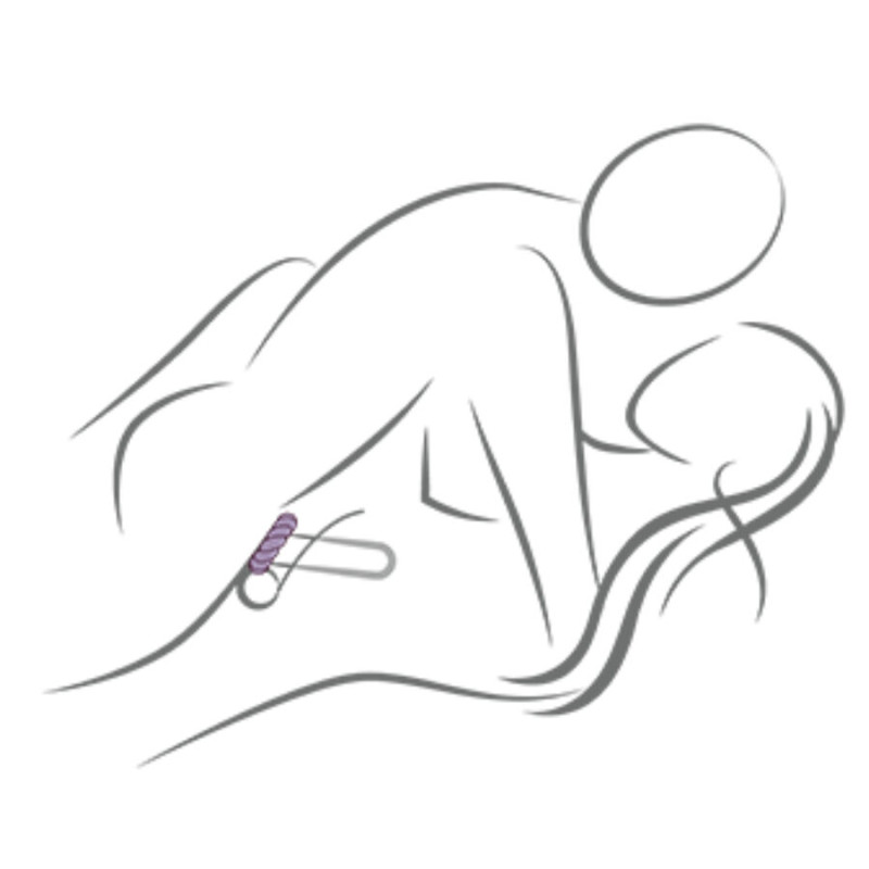 Rocks-off - twist black silicone masturbator ring 5
