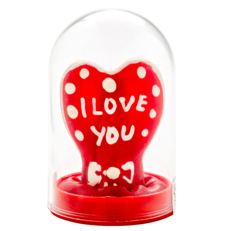 Condomerie - handpainted novelty condoms heart - i love you model 1