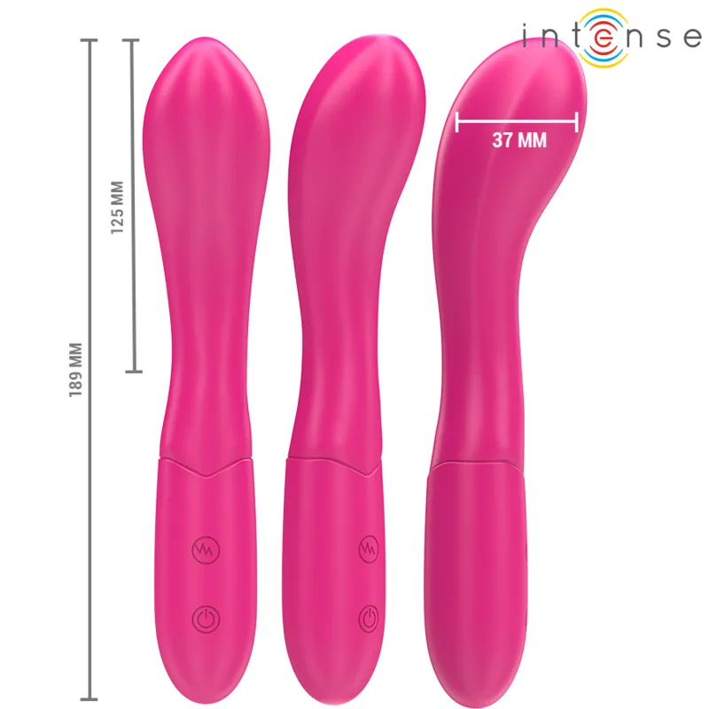 Intense - lisette vibrator 19 cm flexible 10 vibrations pink 1