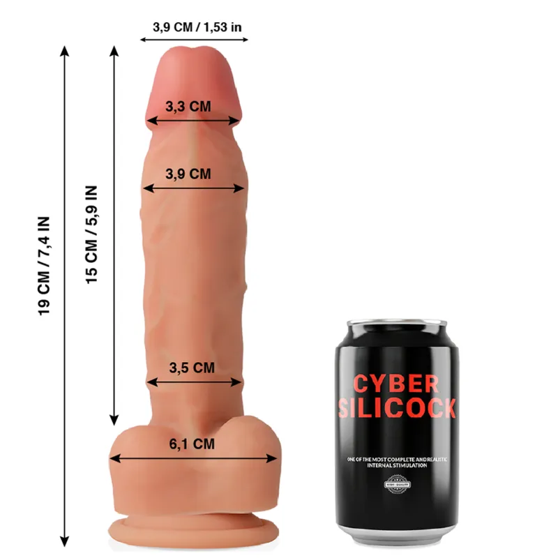 Cyber Silicock  Oliver Ultra Realistic Soft Liquid Silicone 19 Cm - Realistické Dildo 1