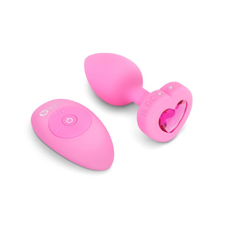 B-Vibe - Vibrating Heart Plug S/M Pink 7