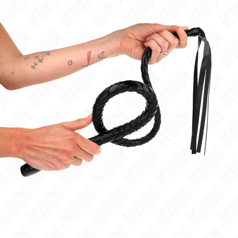 Kink - Long Whip With Beads 110 Cm