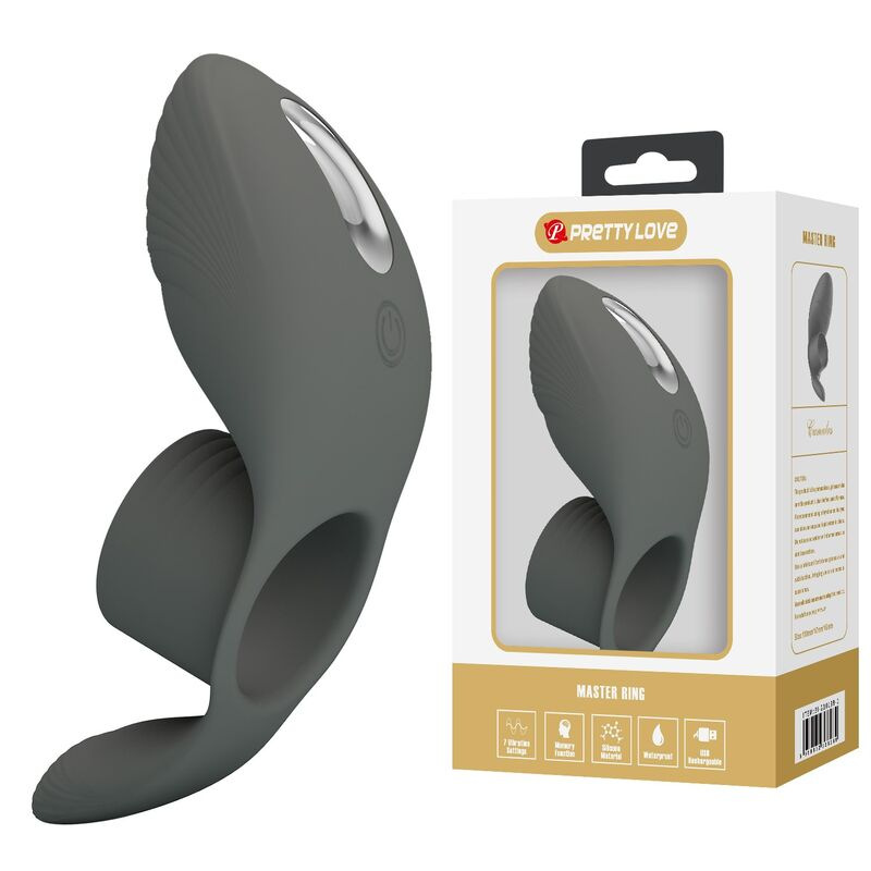 Pretty love - rechargeable vibrating ring with dual stimulation 3