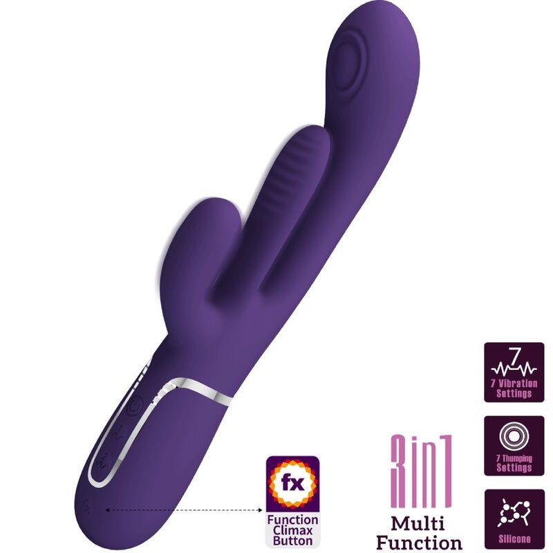 Pretty love - shania triple rabbit vibrator multifunction purple 1