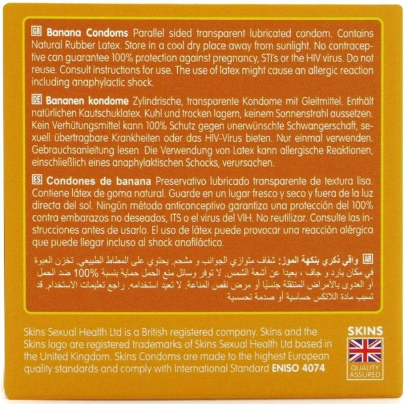 Skins - banana premium condoms pack 4 3