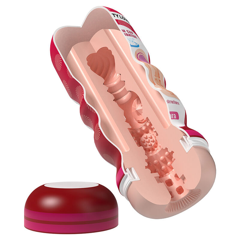 Pretty love - flora vagina masturbator with suction cup and internal textures 4