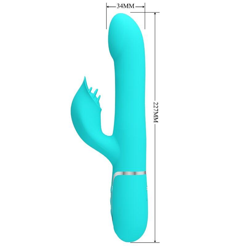 Pretty Love - Rabbit Vibrator Pearls Aqua Green 6