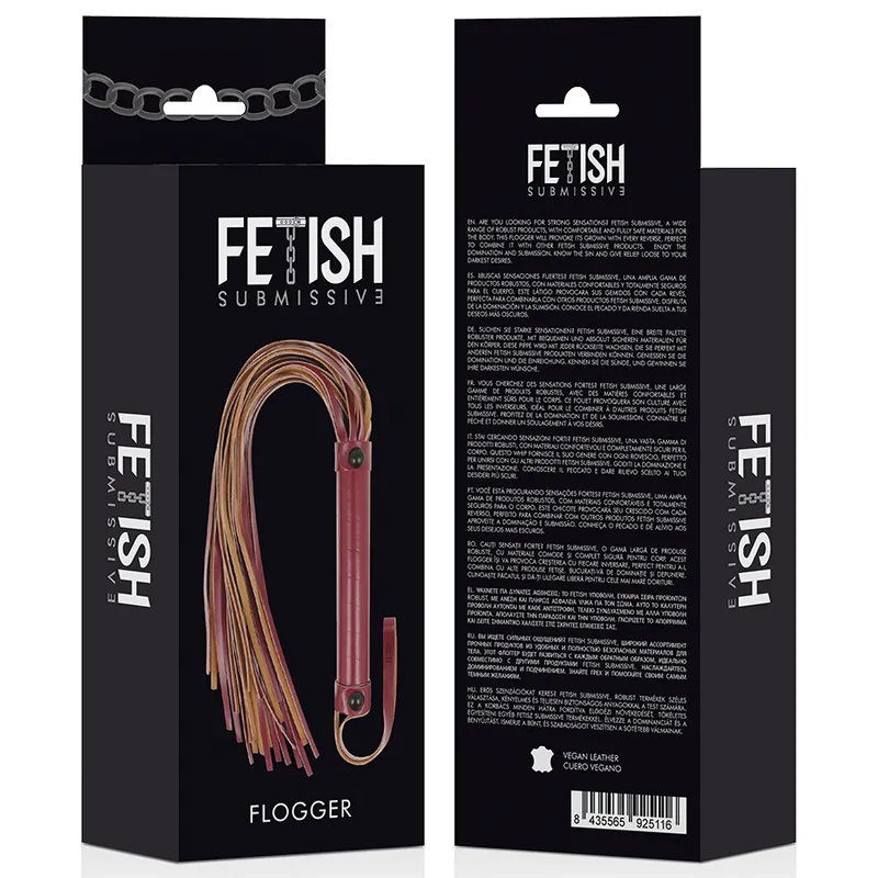 Fetish Submissive Dark Room  Flogger Vegan Leather - Bič 4