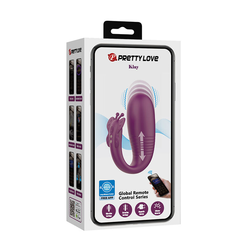Pretty love - klay thrusting egg vibrator app control purple 16
