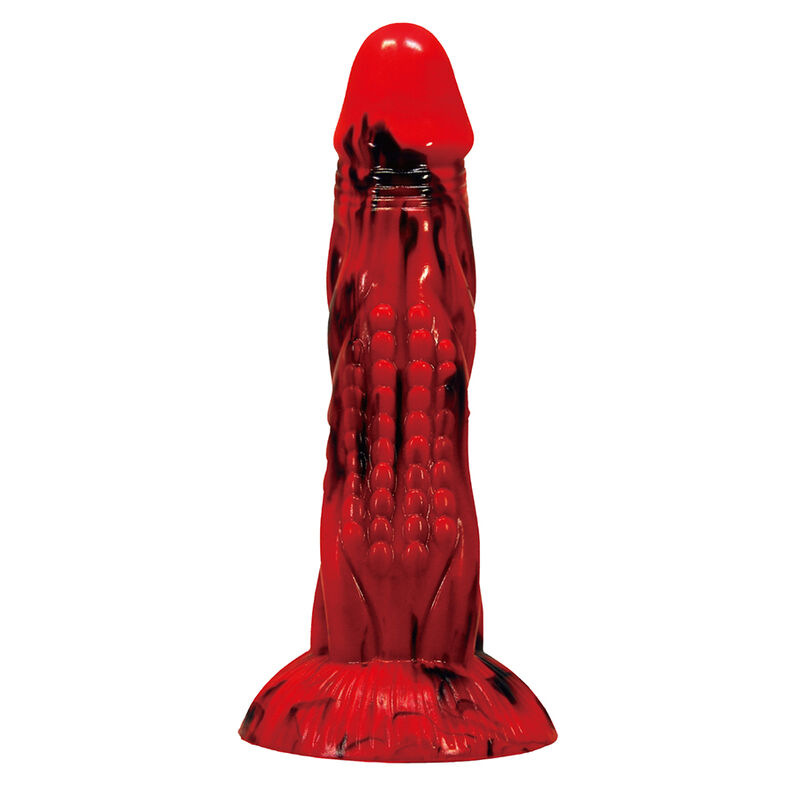 Power monsters - minotaur fantasy dildo with suction cup 21 cm Ø 5 cm red & black
