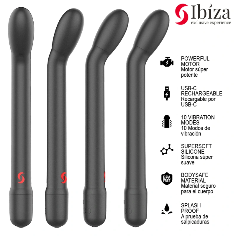 Ibiza - black g-spot vibrator with vibration 3