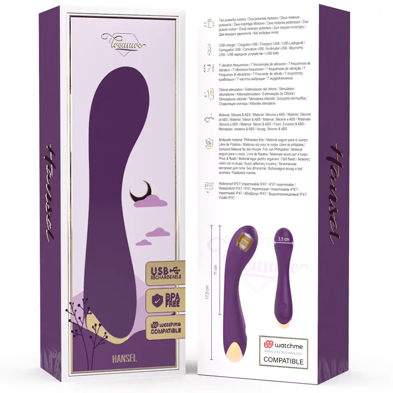 Treasure Hansel G-Spot Vibrator Watchme Wireless Technology Compatible 1