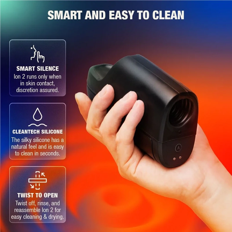 Arcwave - ion 2 male stroker with pulsating airwave stimulation black 4