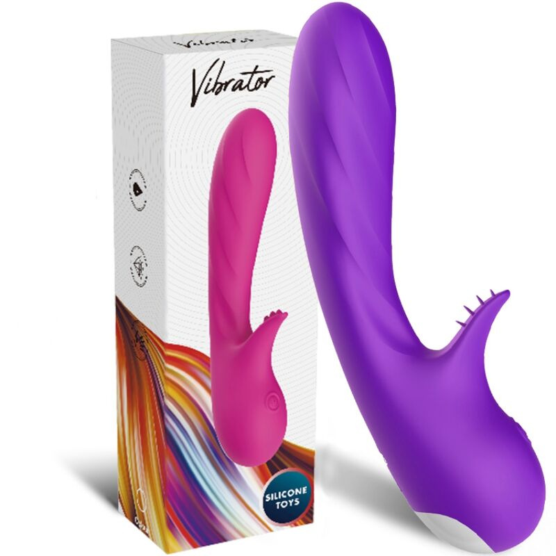 Armony - romance vibrator with stimulator purple 4