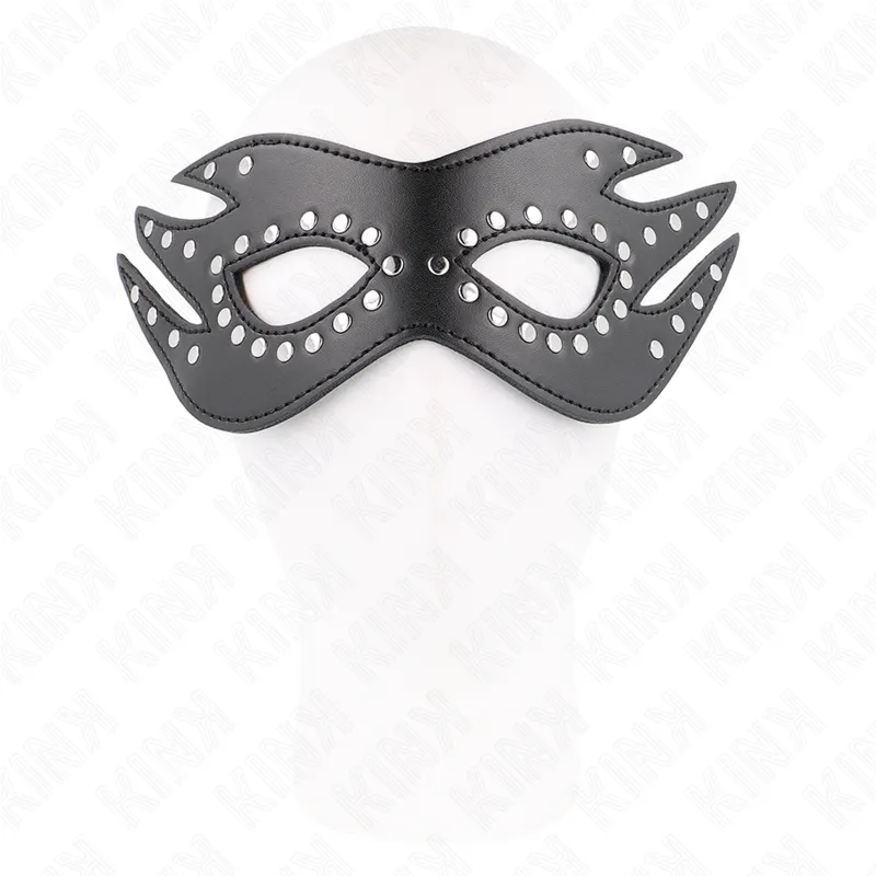 Kink - Leatherette Mask With Rivets Model 3 26 X 9.5 Cm