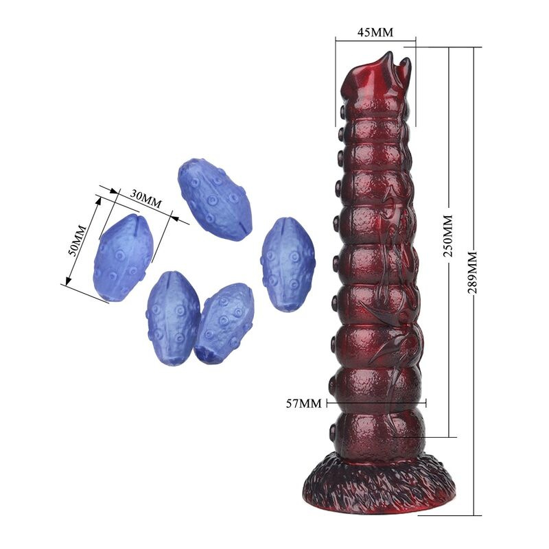 Power monsters - voidclaw brute bicolor inflatable fantasy silicone dildo 29 cm Ø 5.7 cm 6