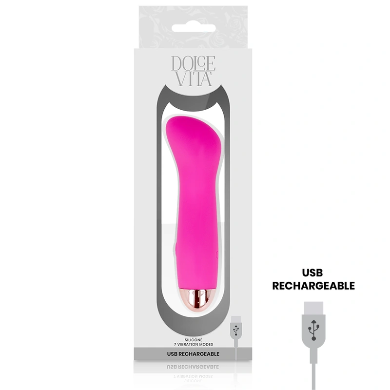 Dolce vita - rechargeable vibrator one pink 7 speed 3