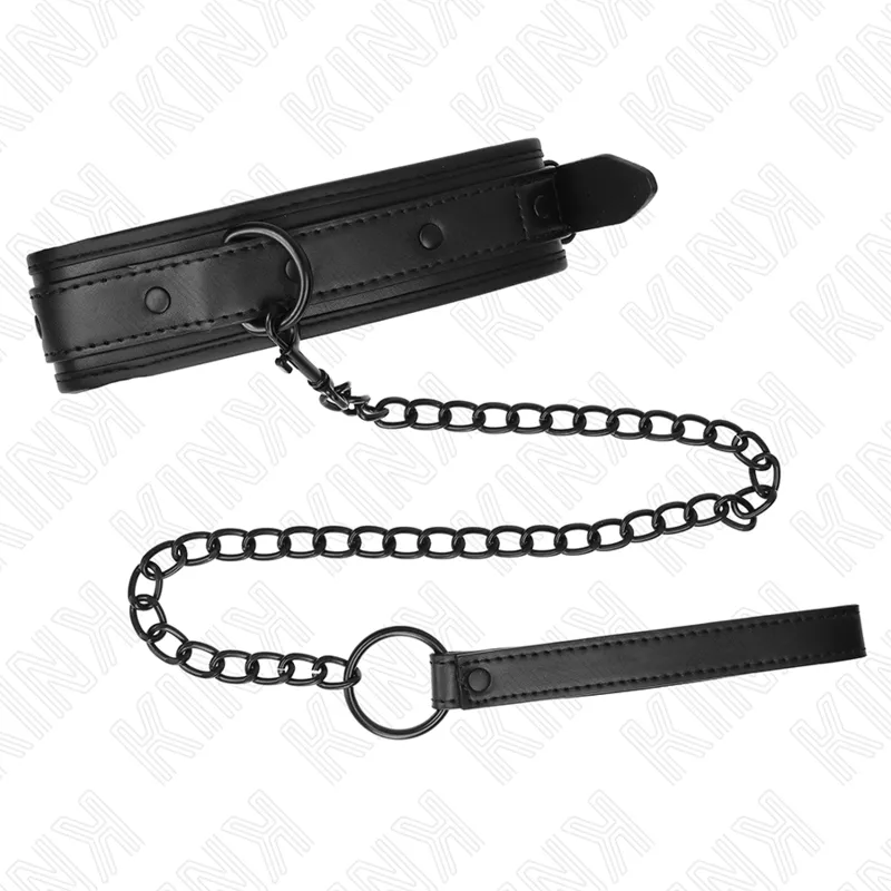 Kink - Neoprene Bondage Collar Model 2 With Belt 78 Cm Adjustable 37.5 X 49.5 Cm 2