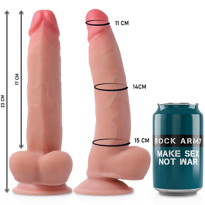 Rockarmy Harness + Dual Density Leopard 23cm - Pripínací penis 7