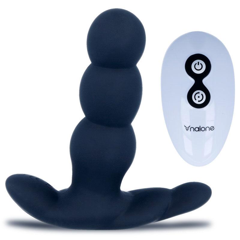 Nalone - Pearl Anal Vibrator With Remote Control Black