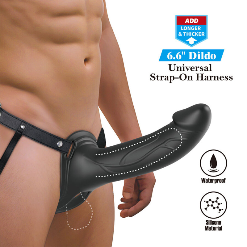 Pretty love - landon black vibrating strap-on 7