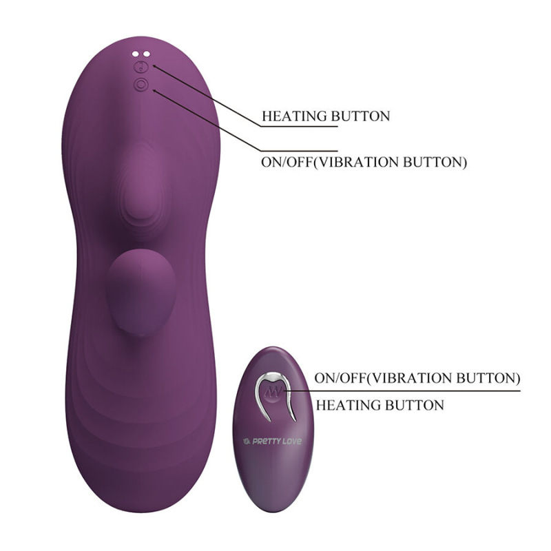 Pretty love - luka sit-down vibrator with heat effect and remote control 7