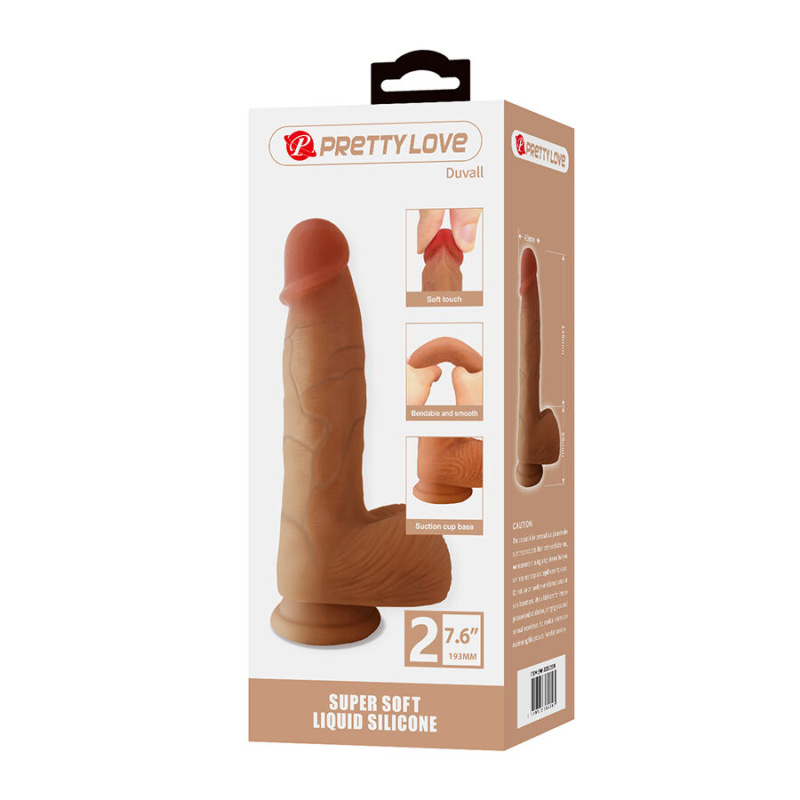 Pretty love - duvall realistic dildo with suction cup 19.3 cm -Ø- 4.5 cm 6