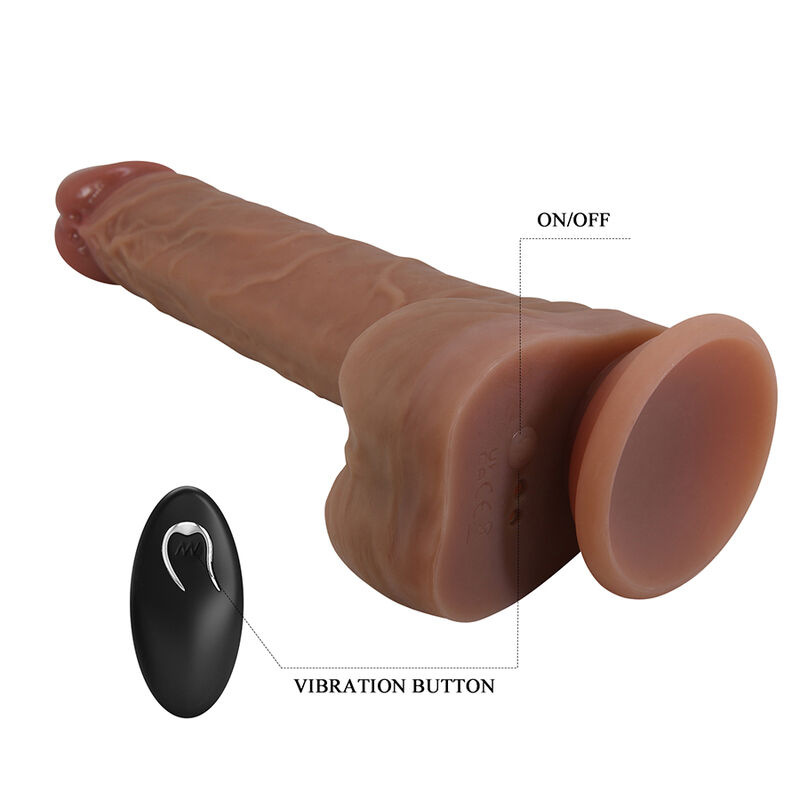 Pretty love - jonathan realistic thrusting vibrator with remote control brown 2