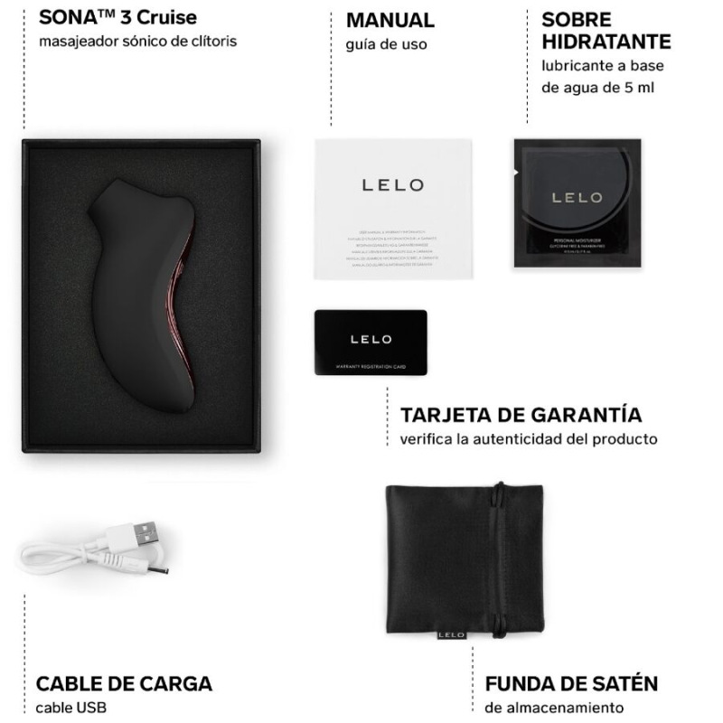 Lelo - sona 3 cruise sonic clitoral massager black 4