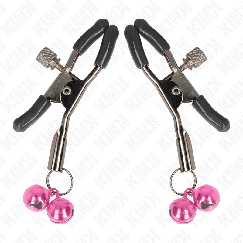 Kink - Double Bell Nipple Clamp Pink 6 Cm