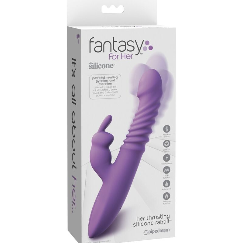 Fantasy for her - rabbit clitoris stimulator with heat oscillation and vibration function violet 4