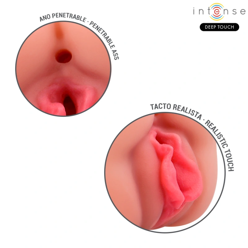 Intense deep touch - riley double mouth & vagina masturbator 5