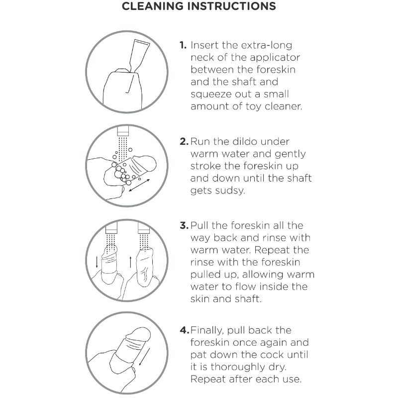 King cock - realistic dildo uncut flesh 23 cm 3