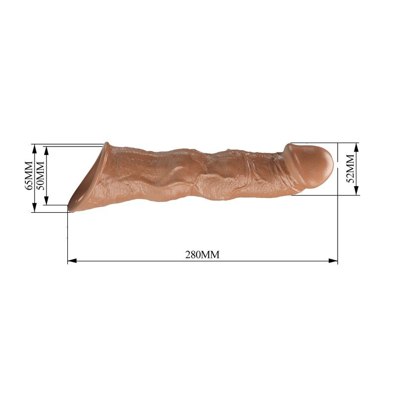 Pretty love - adjustable penis extension sleeve 28 cm Ø 4.5 cm brown 7