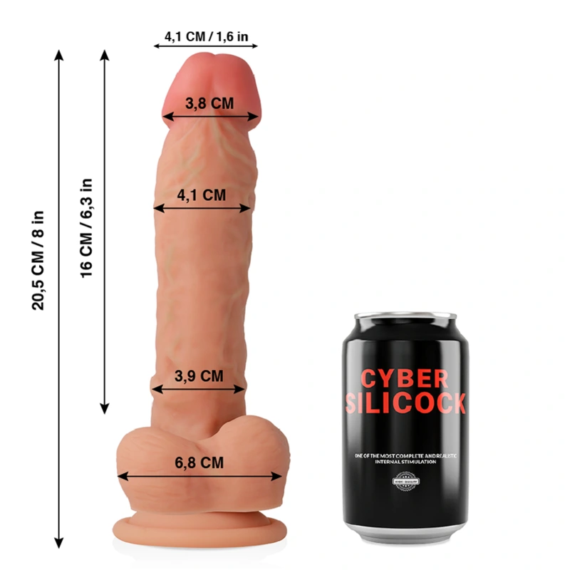 Cyber silicock - ultra realistic soft liquid silicone dong 20.5 cm -o- 4.1 cm 1
