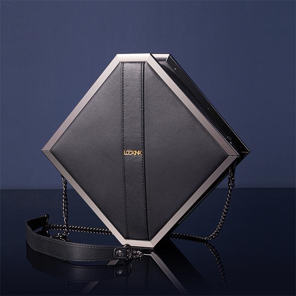 Lockink - Mysterious Square Kink Bag -Black 11