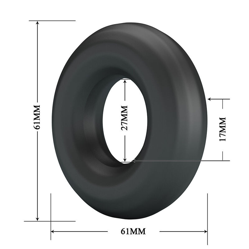 Crazy bull - urban super soft silicone cock ring black 5