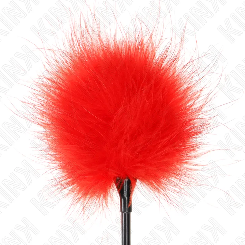 Kink - Red Tickle Feathers Used For The Bondage Kit 27 Cm 2