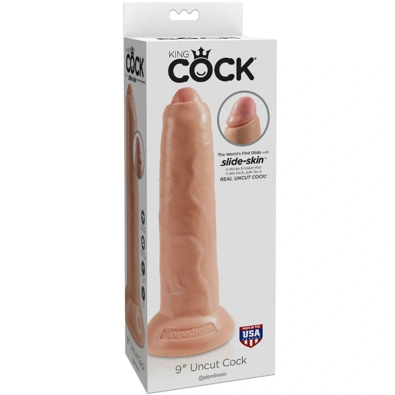 King cock - realistic dildo uncut flesh 23 cm 4