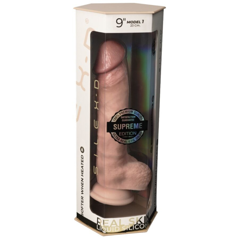 Silexd - model 1 real skin super realistic penis thermo reactive premium silexpan 22.8 cm 7